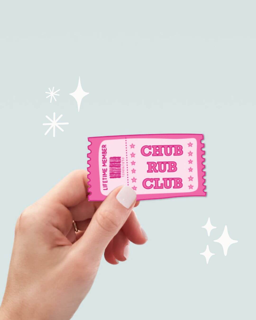 Lifetime Membership to the Chub Rub Club Vinyl Sticker