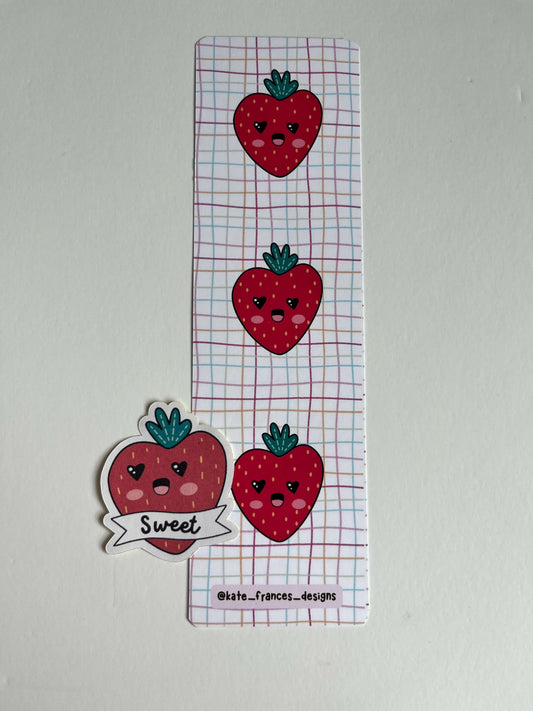 Sweet Strawberry Bookmark
